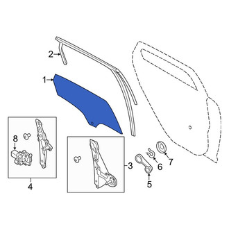 Ford OE - Front Left Door Glass