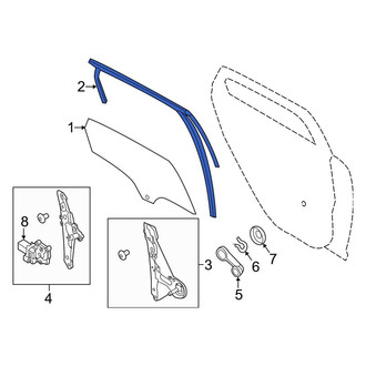 Ford OE - Front Left Window Channel