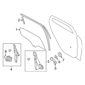Ford OE - Rear Door - Glass & Hardware (S / SE / SEL)