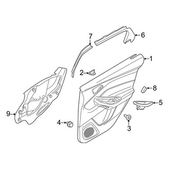 Ford OE - Rear Door - Interior Trim (RS)