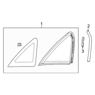 Ford OE - Quarter Panel - Glass (SE / SEL / Titanium Hatchback)