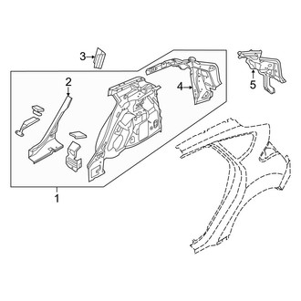 Ford OE - Quarter Panel - Inner Structure (SE / SEL / ST / Titanium Hatchback)