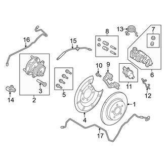 Ford OE - Rear Suspension - Brake Components (Disc Brakes)