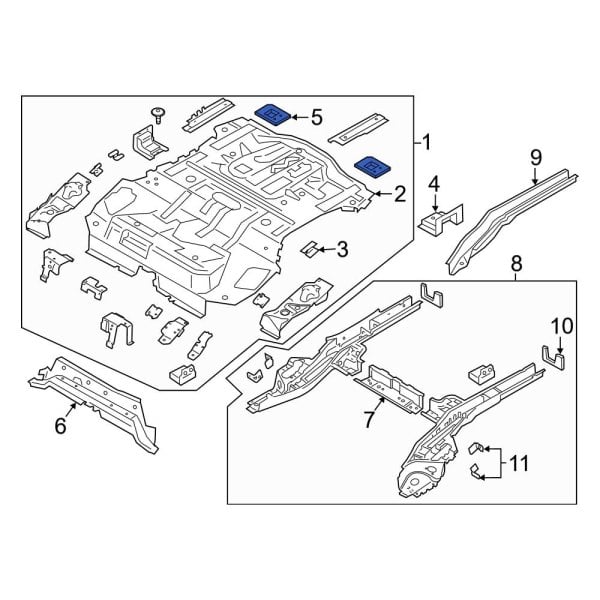 Ford OE BV6Z58113A98A - Right Spare Tire Bracket