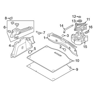 Ford OE - Rear Body & Floor - Interior Trim (Trunk Compartment), (SE / SEL / Titanium Hatchback)