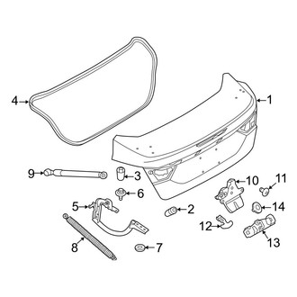 Ford OE - Trunk Lid - Lid & Components (S / SE / SEL / Titanium Sedan)