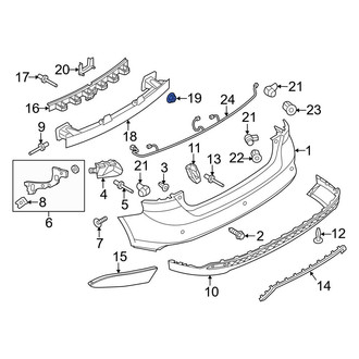 Ford OE - Rear Bumper Impact Bar Nut