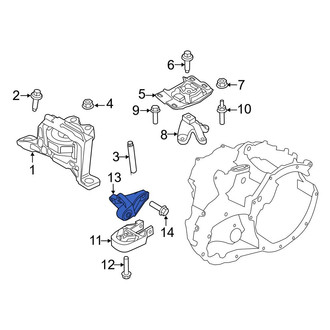 Ford OE - Lower Manual Transmission Mount Bracket