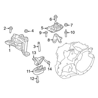 Ford OE - Engine / Transaxle - Engine & Transmission Mounting (2.3L Gas)