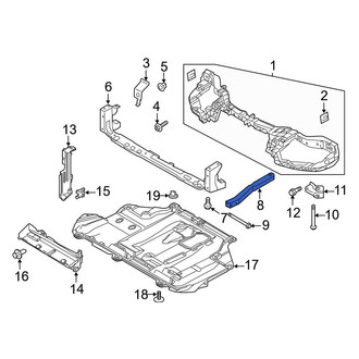 Ford OE - Front Left Radiator Support Tie Bar Extension