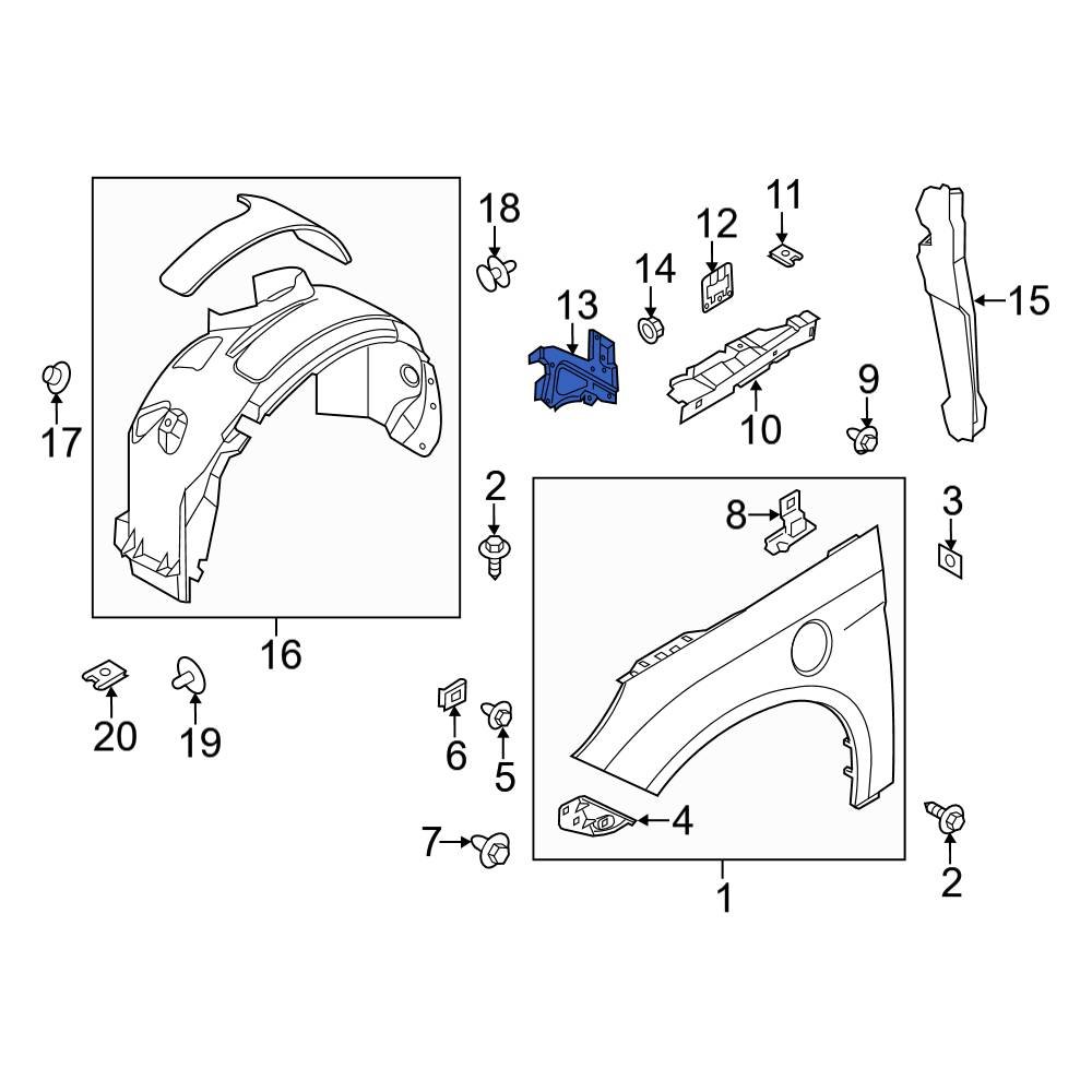 2012-2023 Ford Upper Rail CP9Z-16184-B | Varsity Ford