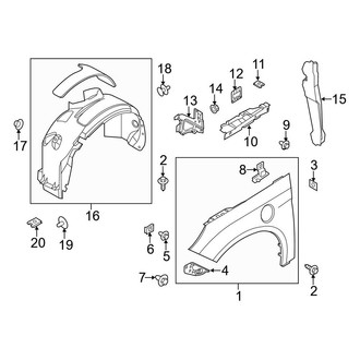 Ford OE - Fender & Components (Fenders & Splash Shields), (BATTERY EV (EV/BEV))