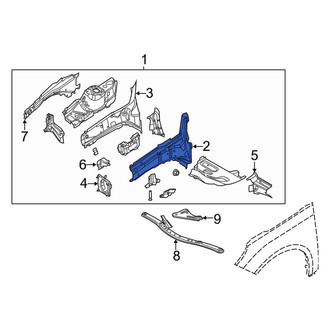 Ford OE - Front Left Inner Frame Side Member