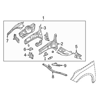 Ford OE - Fender - Structural Components & Rails (BATTERY EV (EV/BEV))