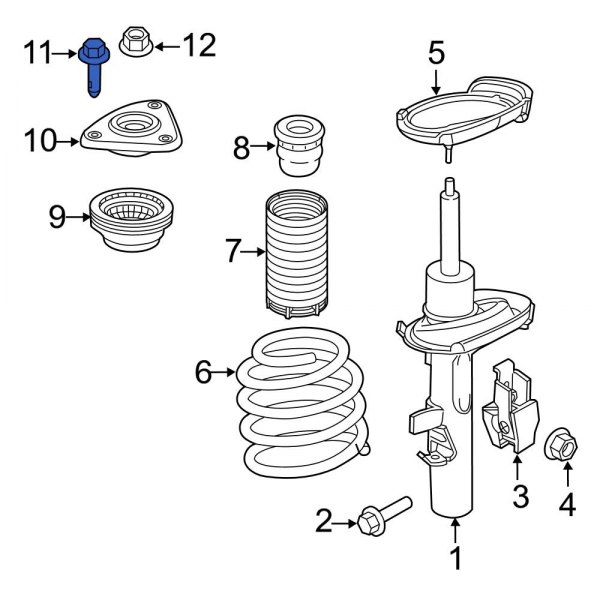 Suspension Strut Mount Bolt