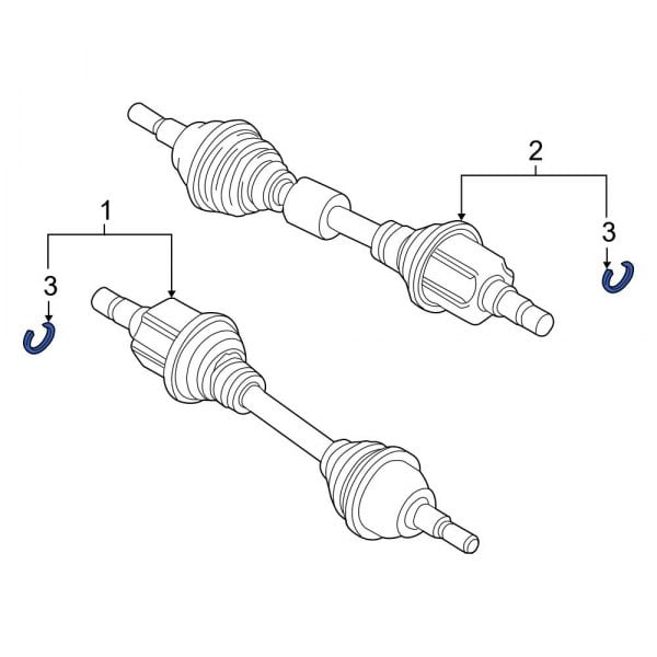 Ford OE 4S7Z4B422A CV Axle Shaft CClip