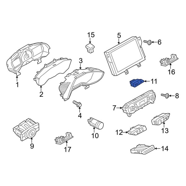 Ford OE CV6Z13350A Hazard Warning Switch