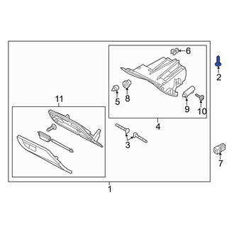 Ford OE - Glove Box Screw