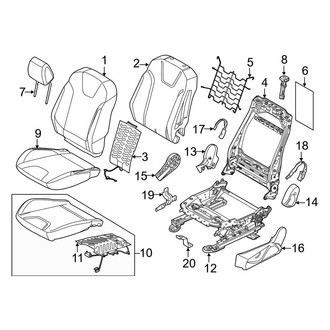 Ford OE - Seats & Tracks - Passenger Seat Components (BATTERY EV (EV/BEV))