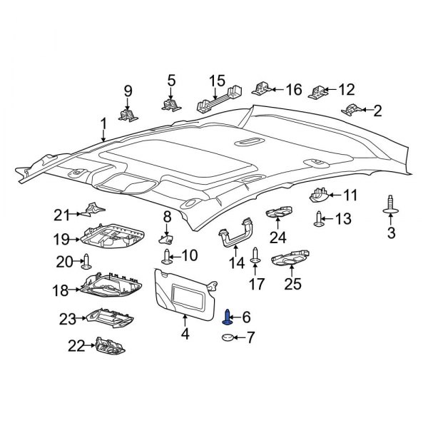 Sun Visor Screw