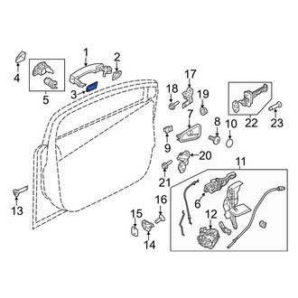 Ford OE - Front Rearward Exterior Door Handle Pad