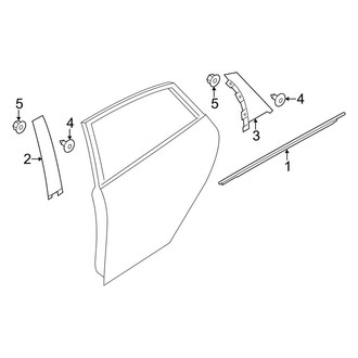 Ford OE - Rear Door - Exterior Trim (BATTERY EV (EV/BEV))