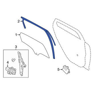 Ford OE - Front Left Window Channel