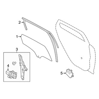 Ford OE - Rear Door - Glass & Hardware (Electric)