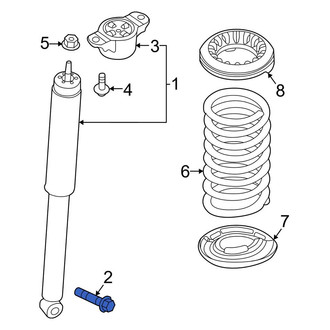 Ford OE - Suspension Shock Absorber Bolt