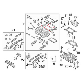 Ford OE - Rear Body & Floor - Floor & Rails (BATTERY EV (EV/BEV))