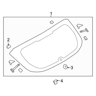 Ford OE - Lift Gate - Back Glass (BATTERY EV (EV/BEV))