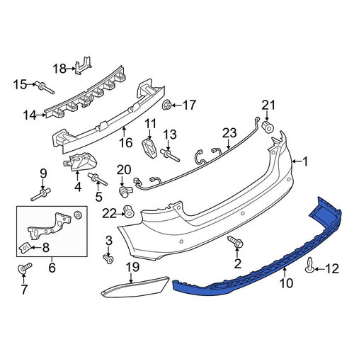 Ford OE CP9Z17810B - Rear Valance Panel