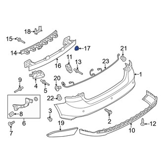 Ford OE - Bumper Impact Bar Nut