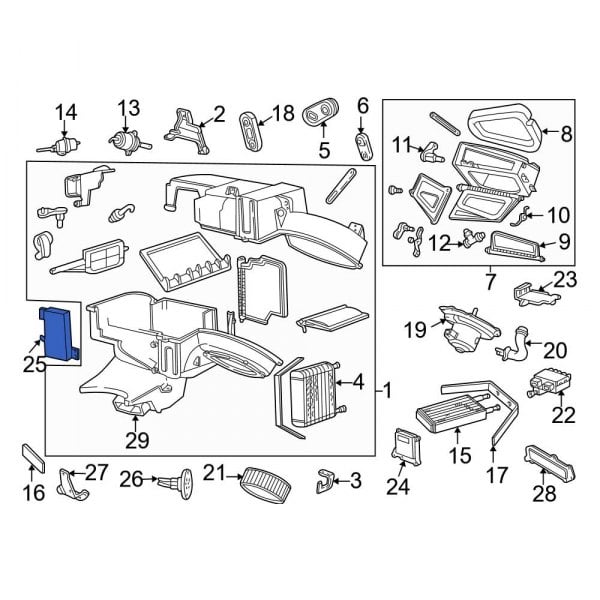 Ford OE 3F1Z18C612AA HVAC Control Module
