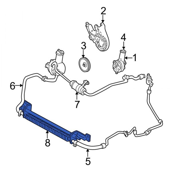 Ford OE 3F1Z3D746AA Front Power Steering Cooler