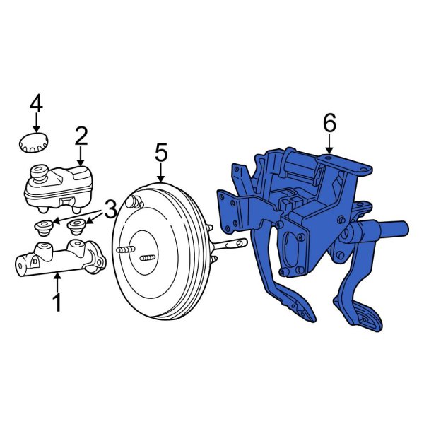 Ford OE 3F1Z2C434BA Brake Pedal Assembly