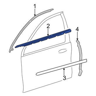 Ford OE - Front Left Door Window Belt Weatherstrip