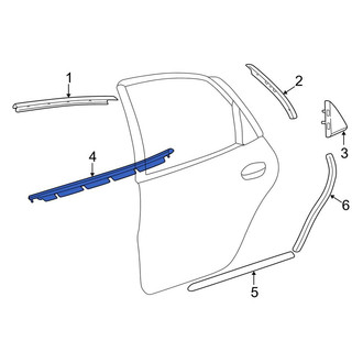 Ford OE - Rear Left Door Window Belt Weatherstrip