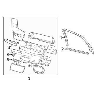 Ford OE - Rear Door - Interior Trim (LX / SE / SE Comfort / SES / SVG)