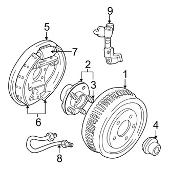 Ford OE - Rear Suspension - Brake Components (Drum Brakes)