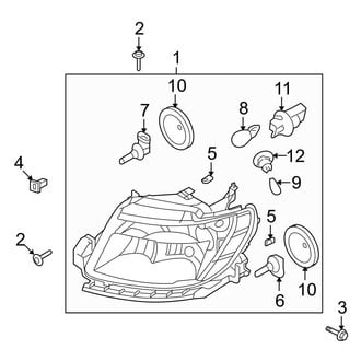 Ford OE - Front Lamps - Headlamp Components