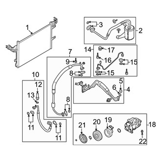 Ford OE - Air Conditioner & Heater - Condenser, Compressor & Lines