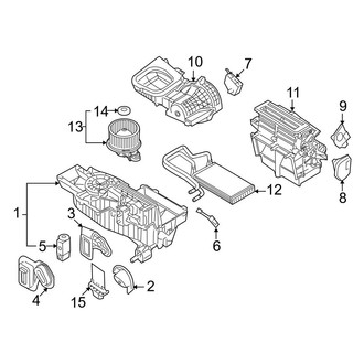 Ford OE - Air Conditioner & Heater - Evaporator & Heater Components (W/O Auto Temp Control)