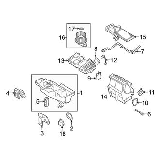 Ford OE - Air Conditioner & Heater - Evaporator & Heater Components (With Auto Temp Control)