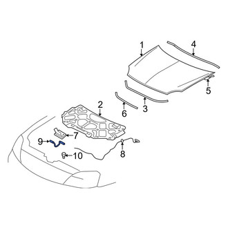 Ford OE - Front Hood Latch Striker Plate
