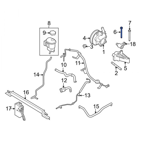 Power Steering Pump Mounting Bolt