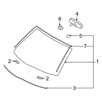Ford OE - Windshield - Glass