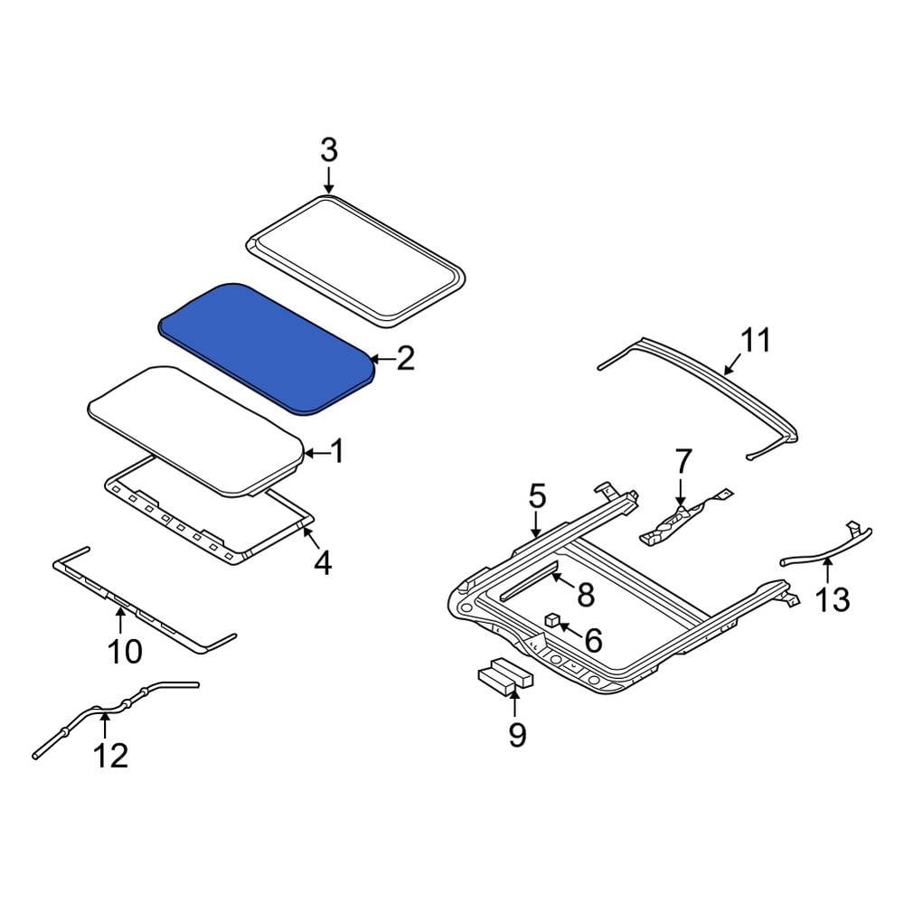 Ford OE DA8Z7451884A - Sunroof Glass Seal