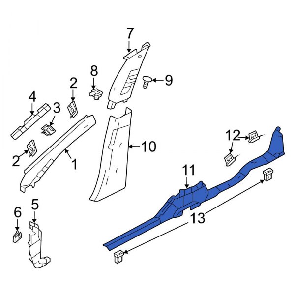 Liftgate Trim Scuff Plate