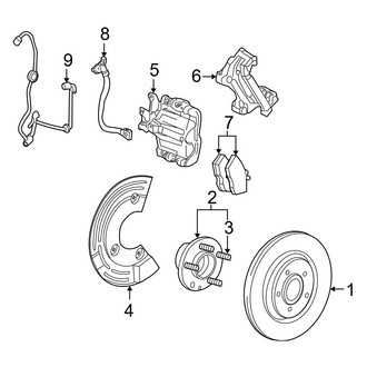 Ford OE - Rear Suspension - Brake Components (FWD)